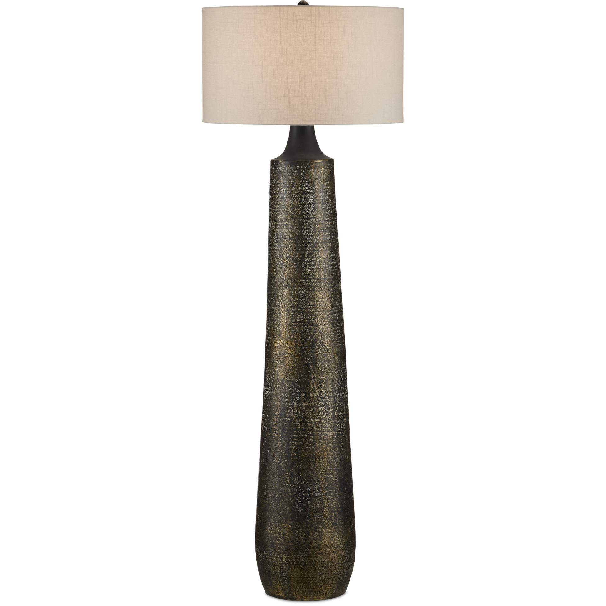 Brigadier 66 inch 150 watt Antique Brass and Black and Whitewash Floor Lamp Portable Light