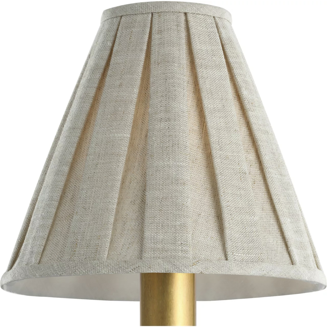 Visual Comfort Clip Natural Linen Box Pleat Flare 6.5 inch Box Pleated Flare Shade