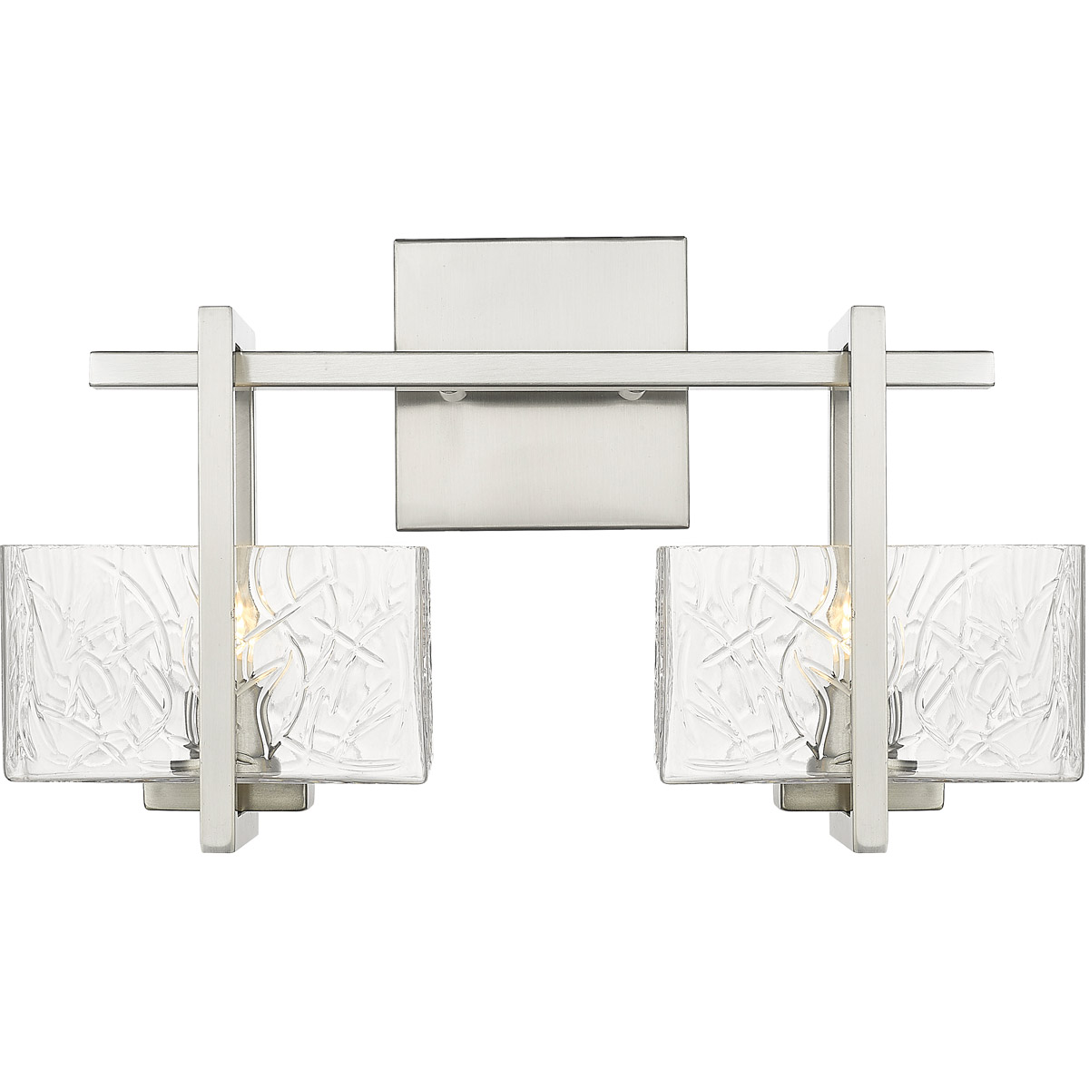 Striate LED 15 inch Satin Nickel Bath Vanity Light Wall Light