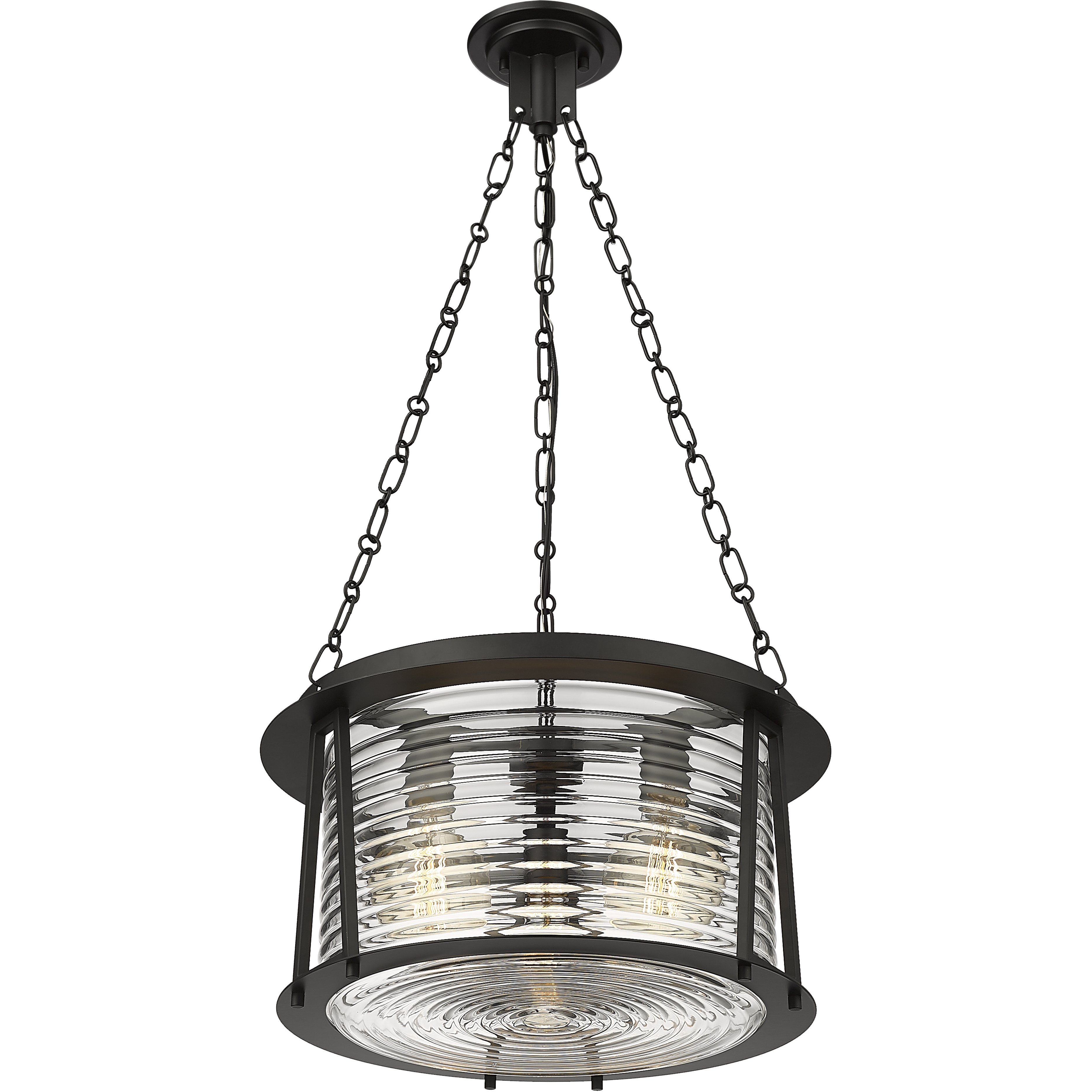 Cape Harbor 3 Light 18 inch Matte Black Pendant Ceiling Light