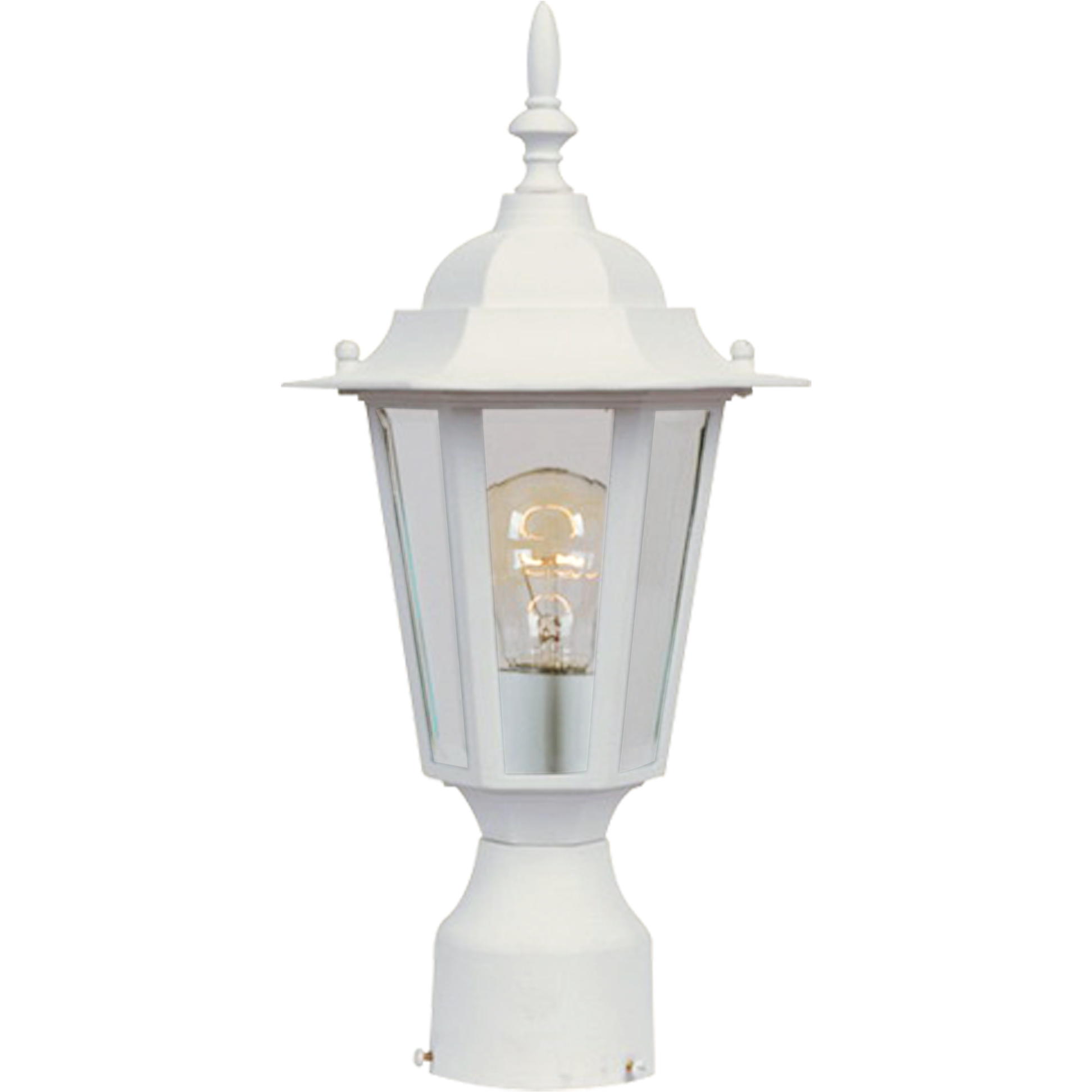 Builder Cast 1 Light 15.25 inch White Outdoor Pole/Post Mount