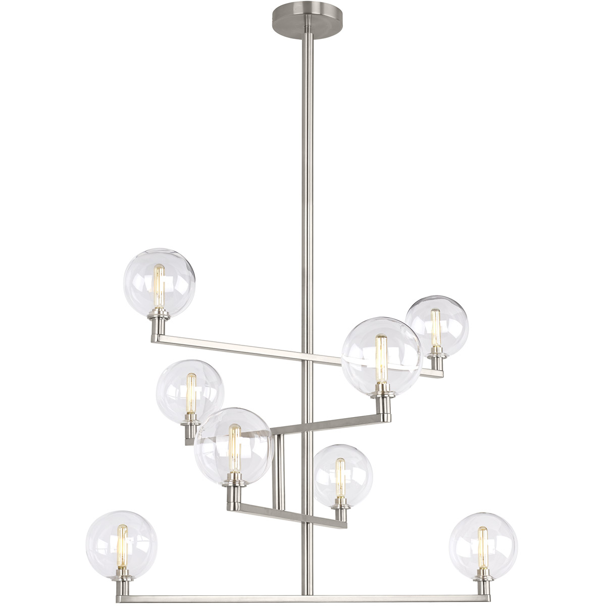 Sean Lavin Gambit 35.3 inch Satin Nickel Chandelier Ceiling Light in Incandescent