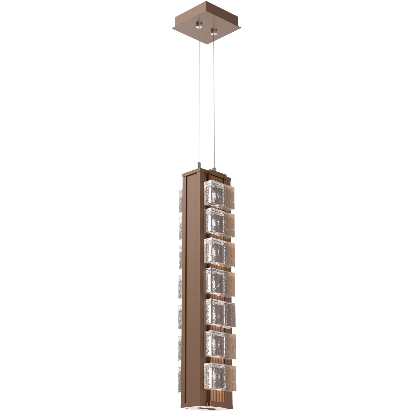 Tessera LED 7.3 inch Burnished Bronze Pendant Ceiling Light in 2700K LED, Pav&eacute; Cast, Large