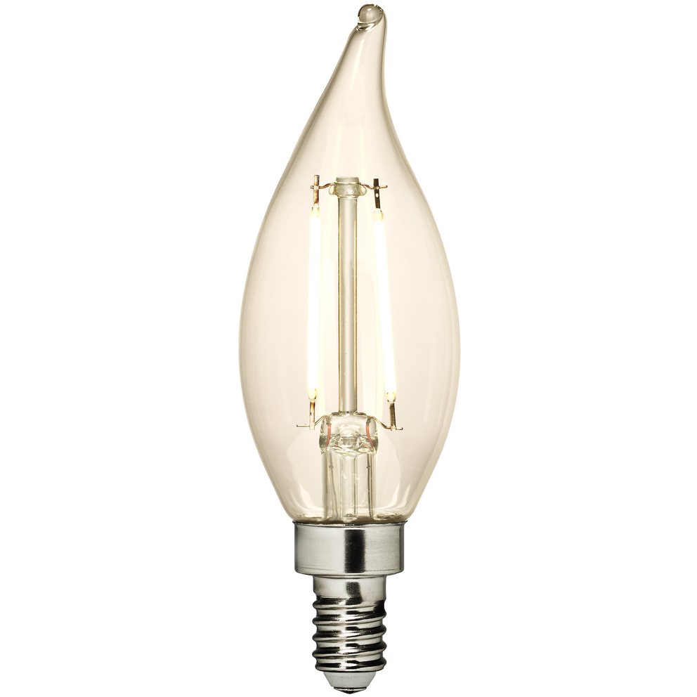 Branded Lamps LED F - Flame Tip C - E12 Candelabra 2.5 watt 120 2700K Light Bulb