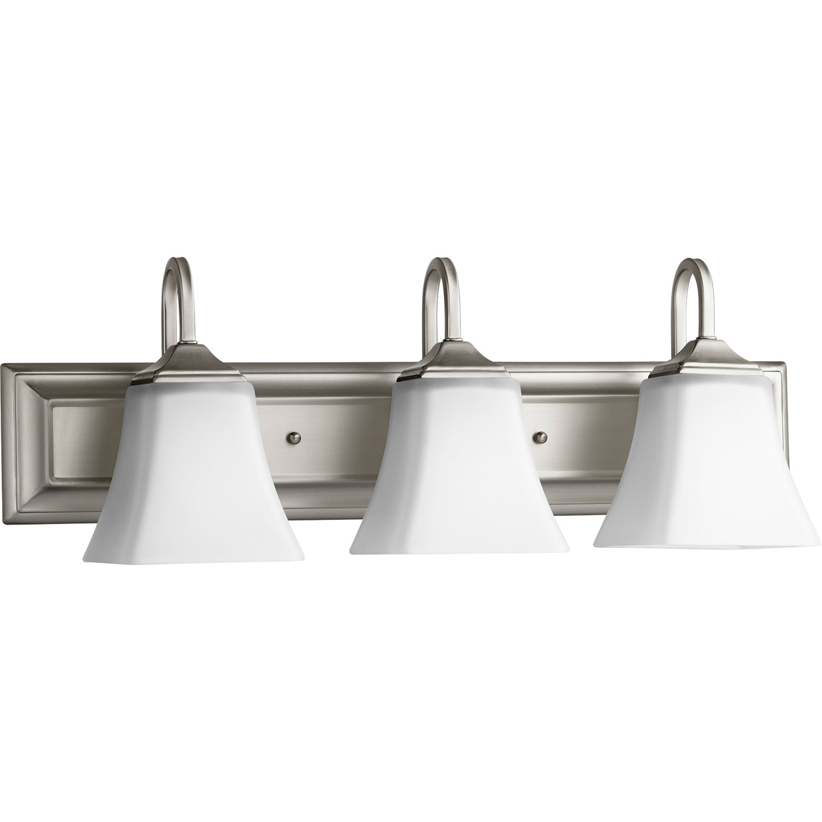 Fort Worth 3 Light 24 inch Satin Nickel Vanity Light Wall Light, Satin Opal