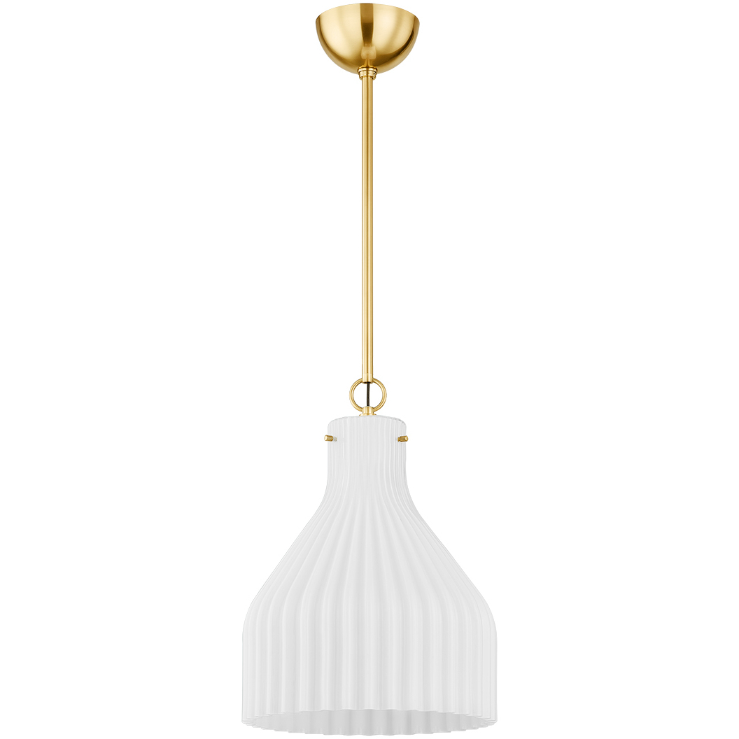 Corinthia 1 Light 14 inch Aged Brass Pendant Ceiling Light