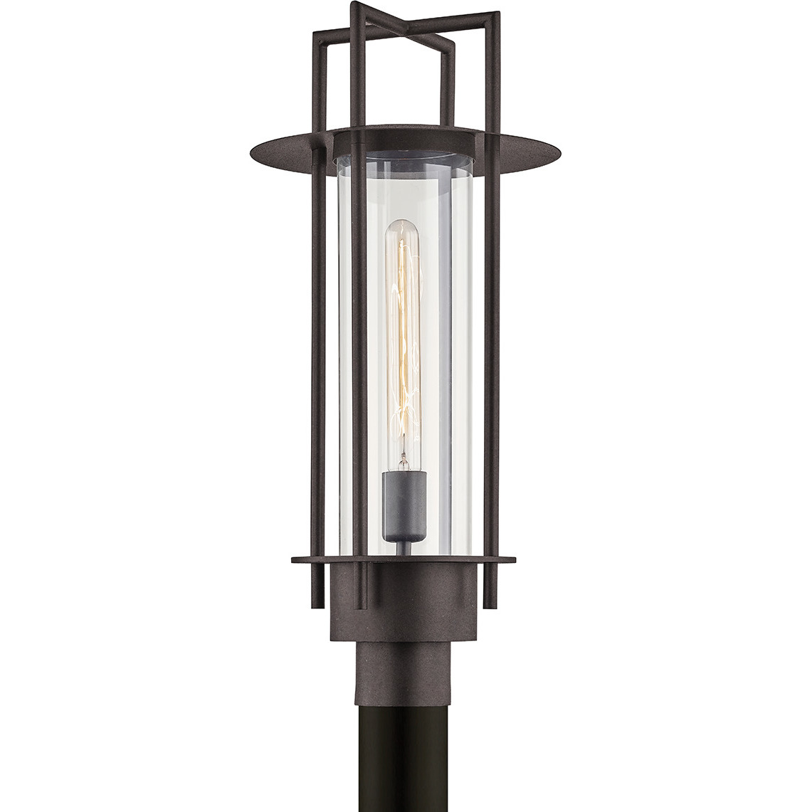 Carroll Park 1 Light 24 inch Textured Bronze Post Lantern