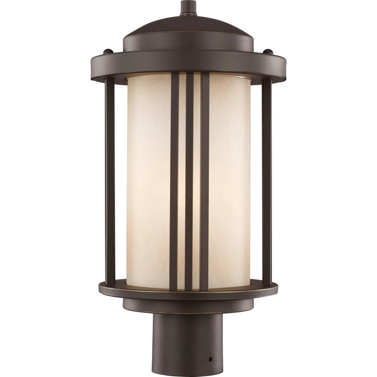 Crowell 1 Light 17 inch Antique Bronze Outdoor Post Lantern