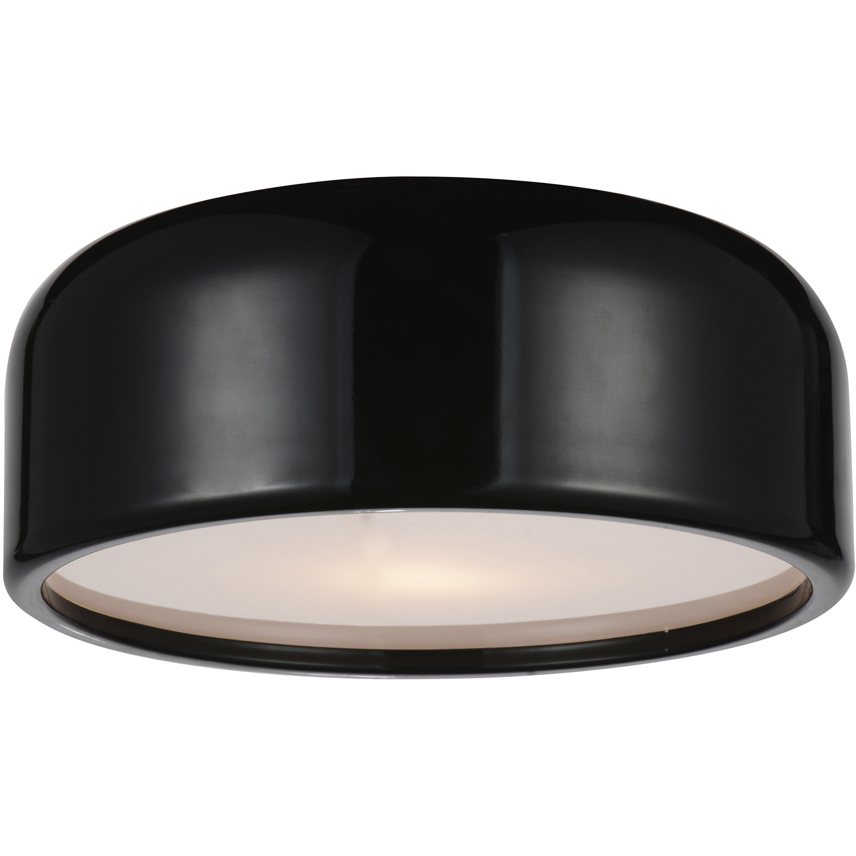 Campton 2 Light 14 inch Black Drum Shade Flush Mount Ceiling Light