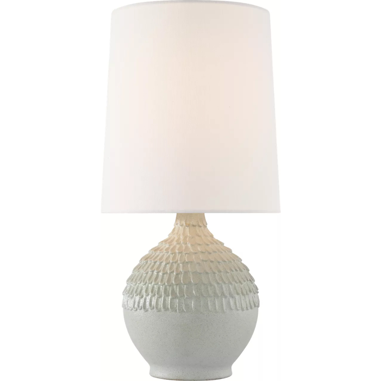 AERIN Morava 17.25 inch 5 watt Volcanic White Hand Carved Table Lamp Portable Light