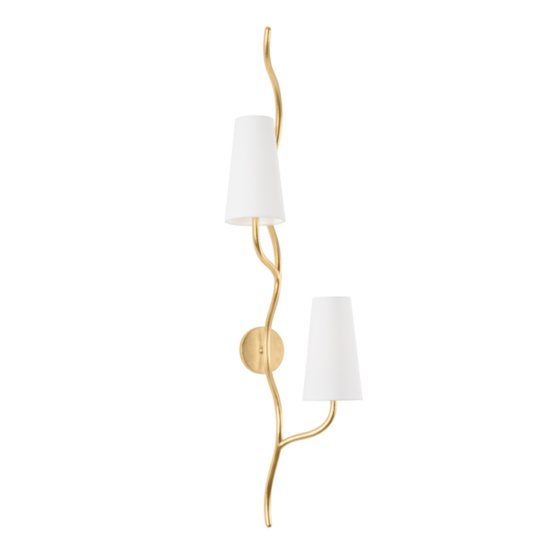 Cortona 2 Light 13.5 inch Vintage Gold Leaf Wall Sconce Wall Light