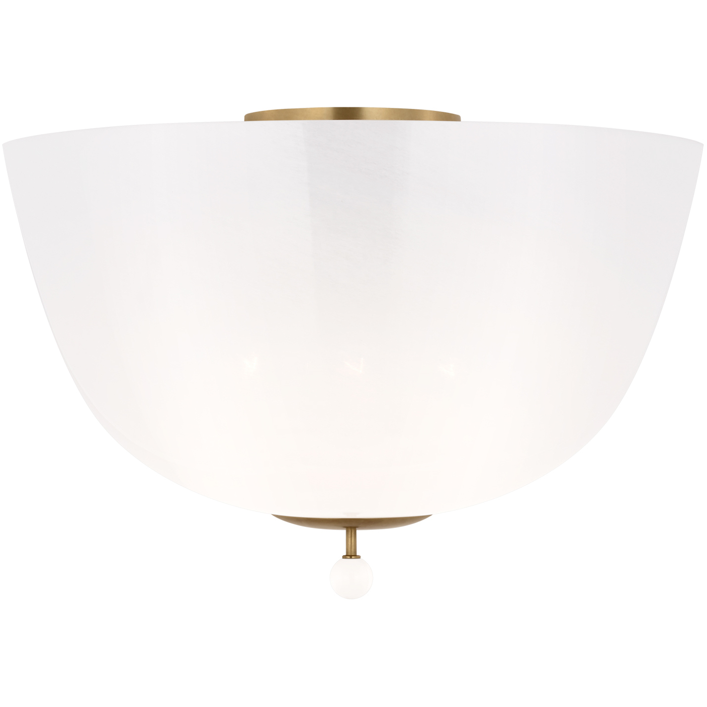 AERIN Brisa LED 16 inch Hand-Rubbed Antique Brass Semi-Flush Mount Ceiling Light