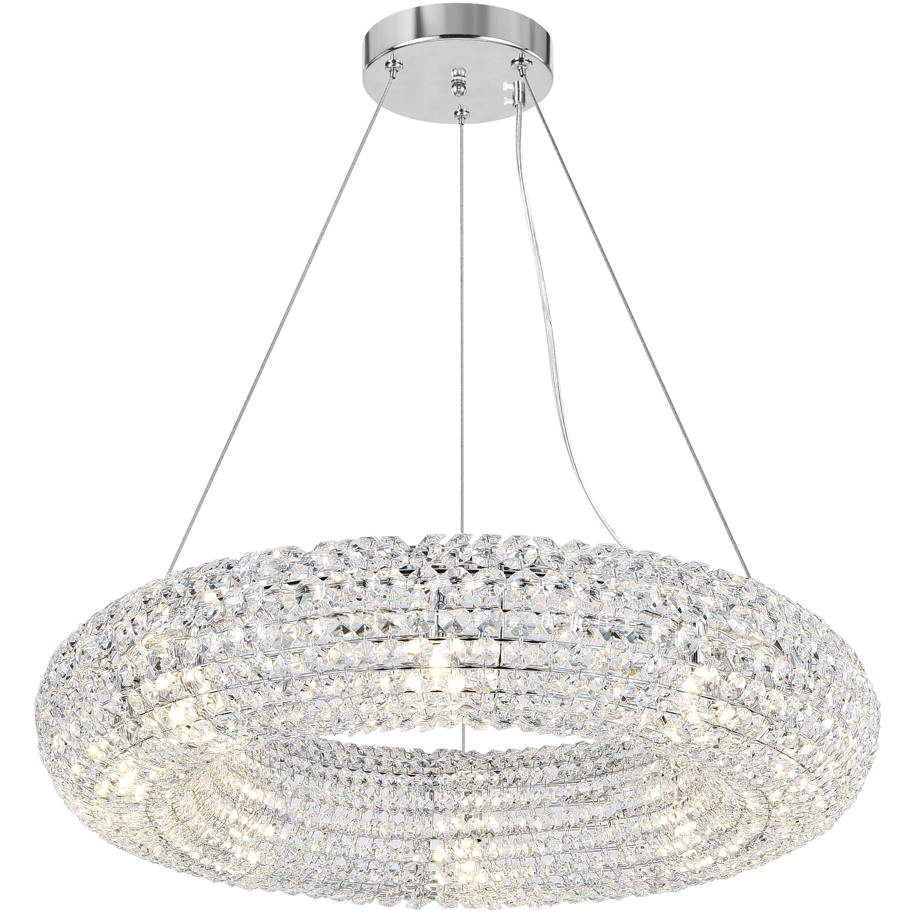 Veronique 8 Light 24 inch Chrome Down Chandelier Ceiling Light