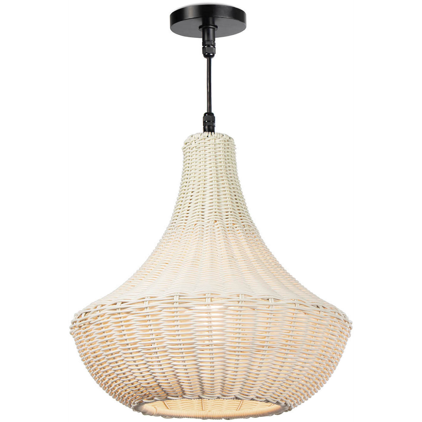 Vista 1 Light 17 inch White Outdoor Chandelier