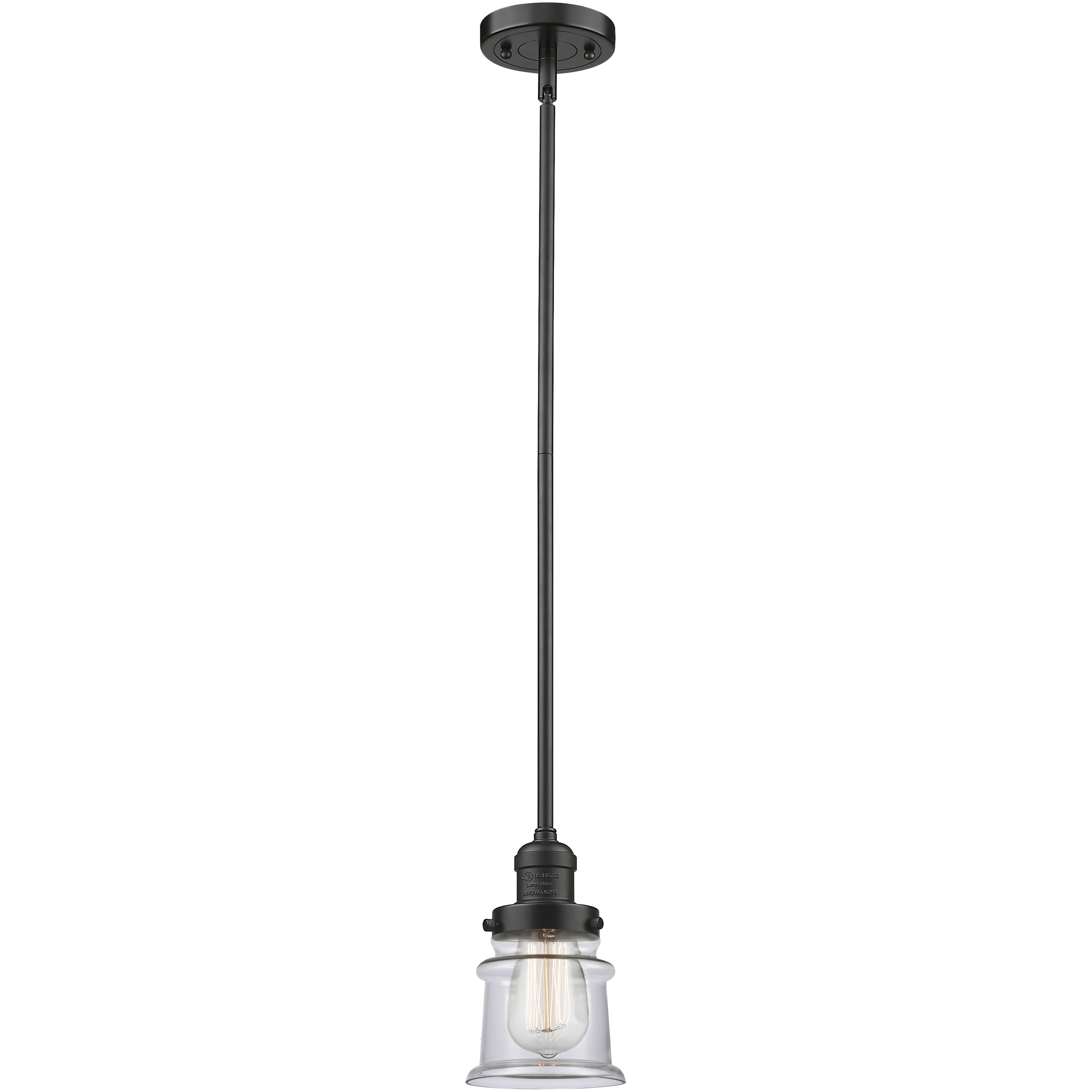Franklin Restoration Canton 1 Light 6.5 inch Oil Rubbed Bronze Mini Pendant Ceiling Light in Incandescent, Clear, Franklin Restoration