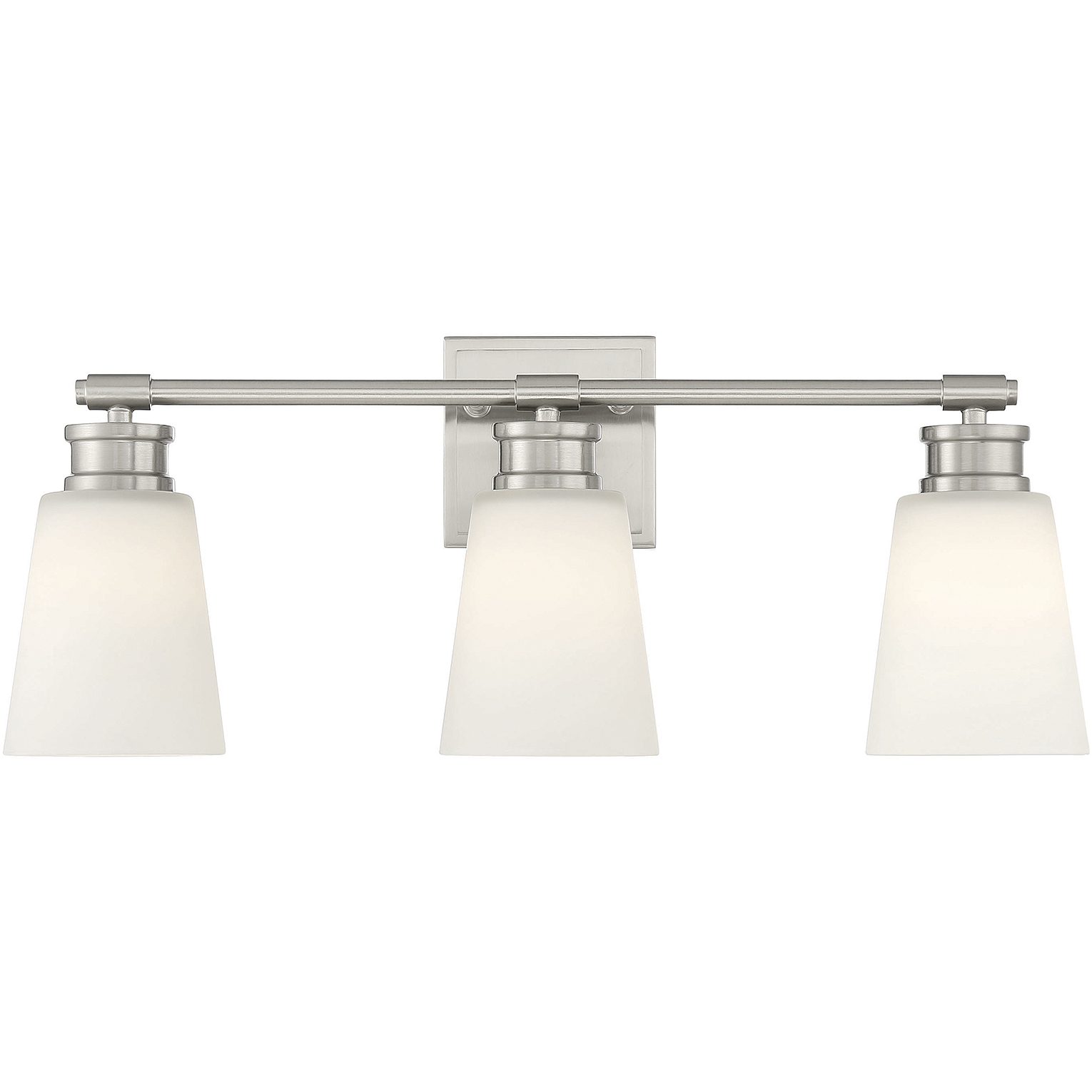 Contemporary 3 Light 23 inch Brushed Nickel Bathroom Vanity Light Wall Light