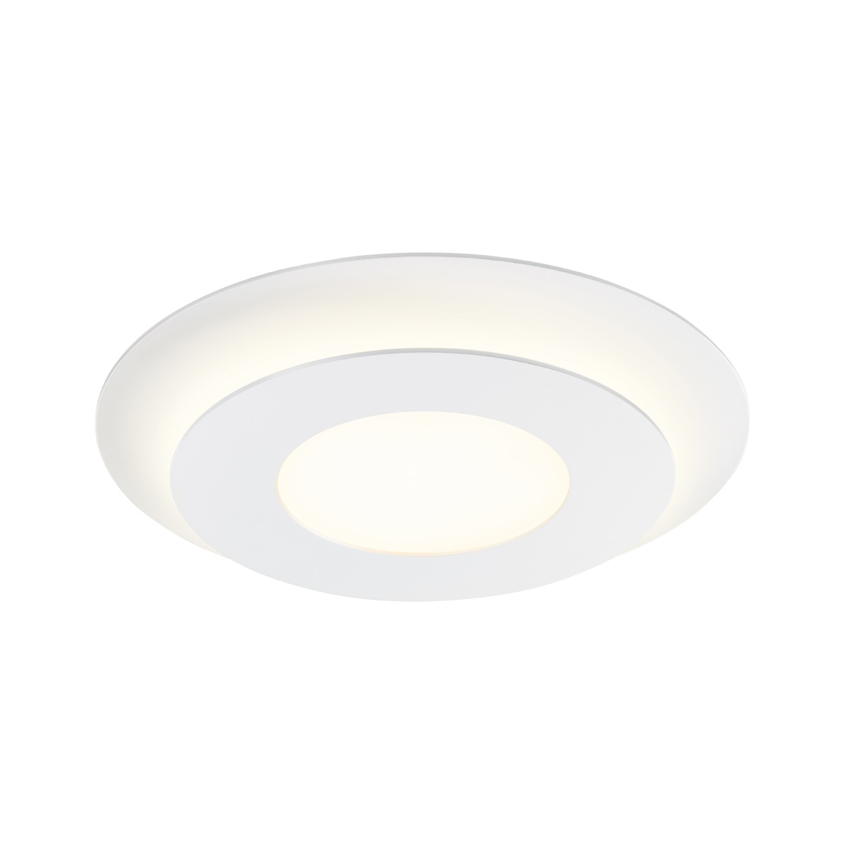 Offset LED 15.75 inch Textured White Surface Mount Ceiling Light