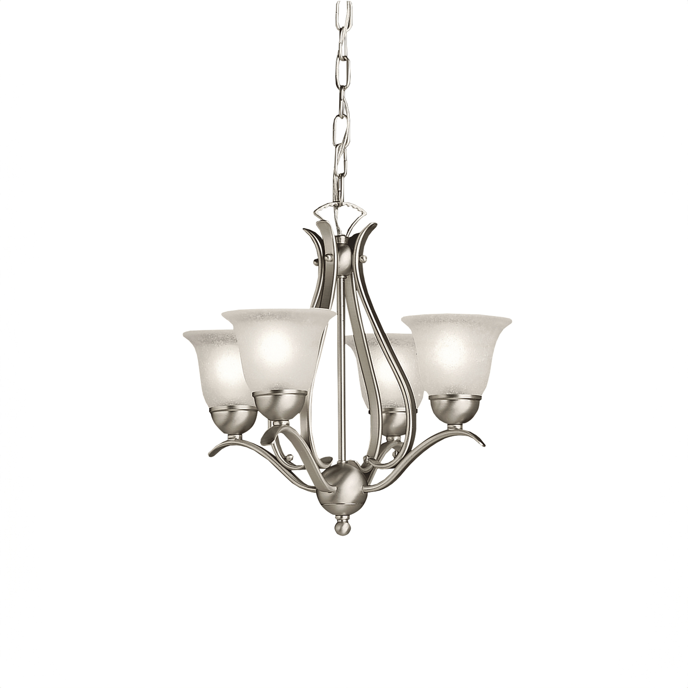 Dover 4 Light 18 inch Brushed Nickel Mini Chandelier Ceiling Light