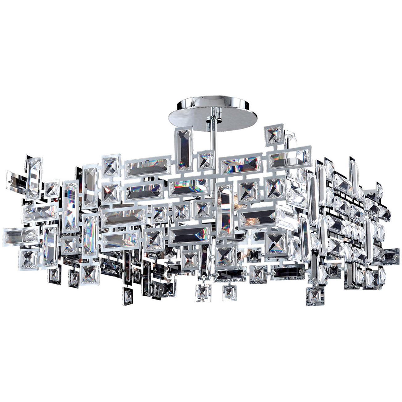 Vermeer 8 Light 21 inch Chrome Pendant Ceiling Light in Swarovski Elements Clear