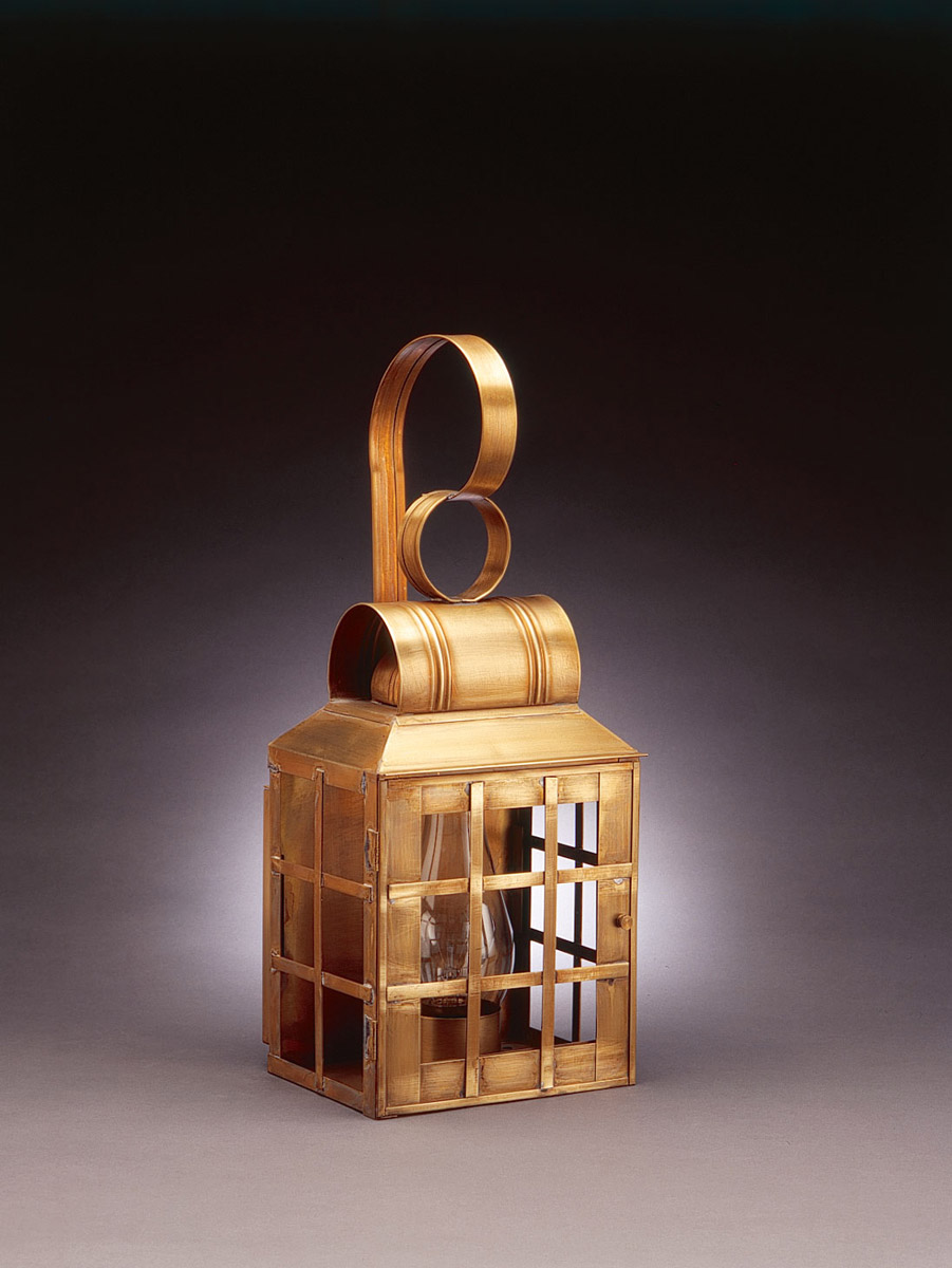 Lynn 1 Light 20.5 inch Antique Brass Outdoor Wall Light in Clear Glass, One 75W Medium with Chimney