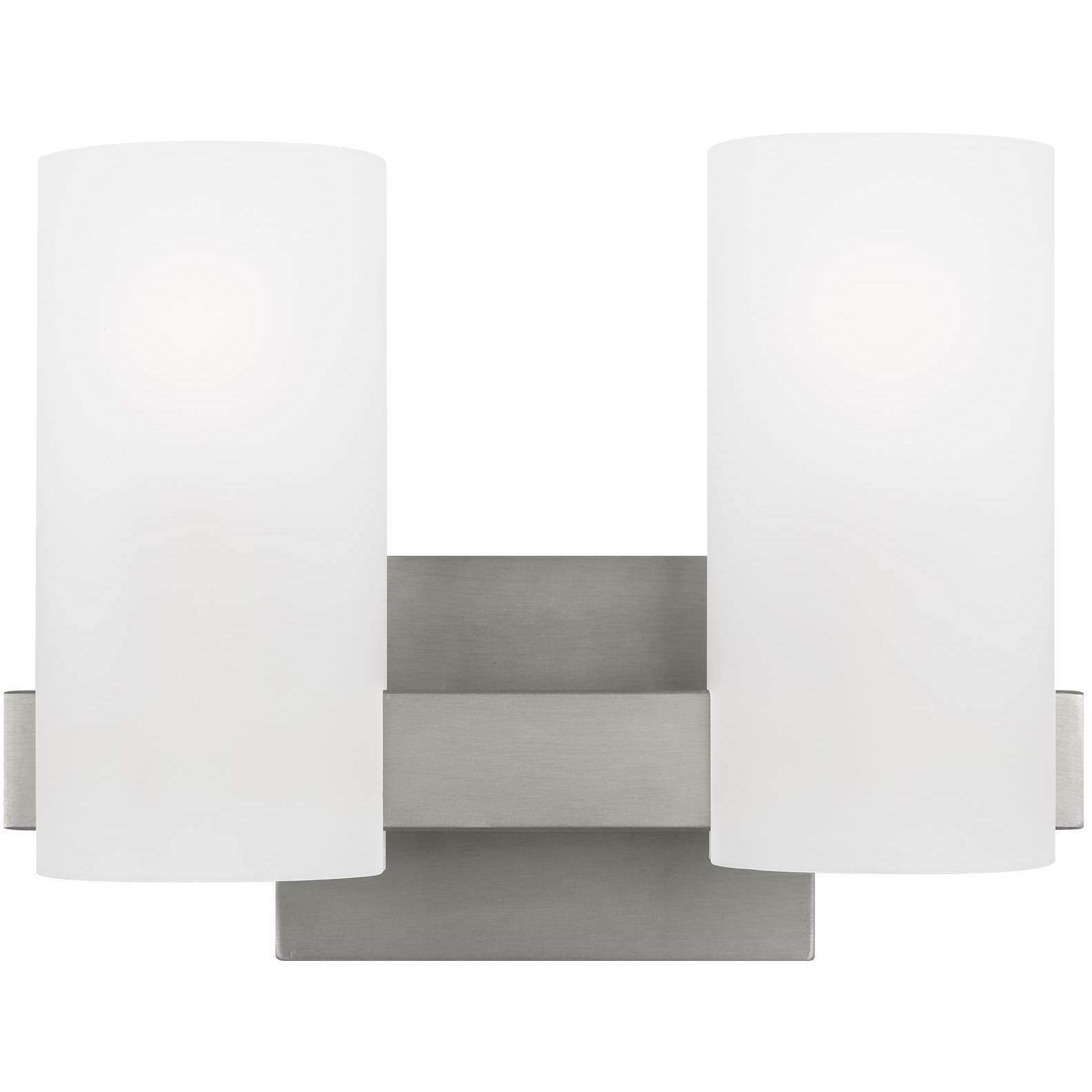 Drew & Jonathan Scott Rhode 2 Light 12.13 inch Brushed Steel Vanity Light Wall Light