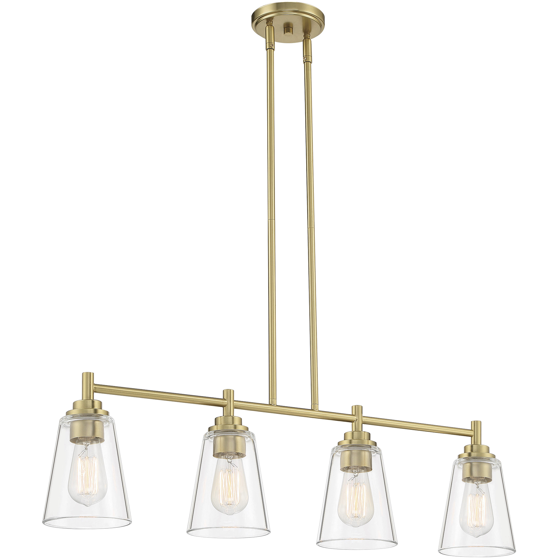 Westin 4 Light 34 inch Brushed Gold Island Light Ceiling Light