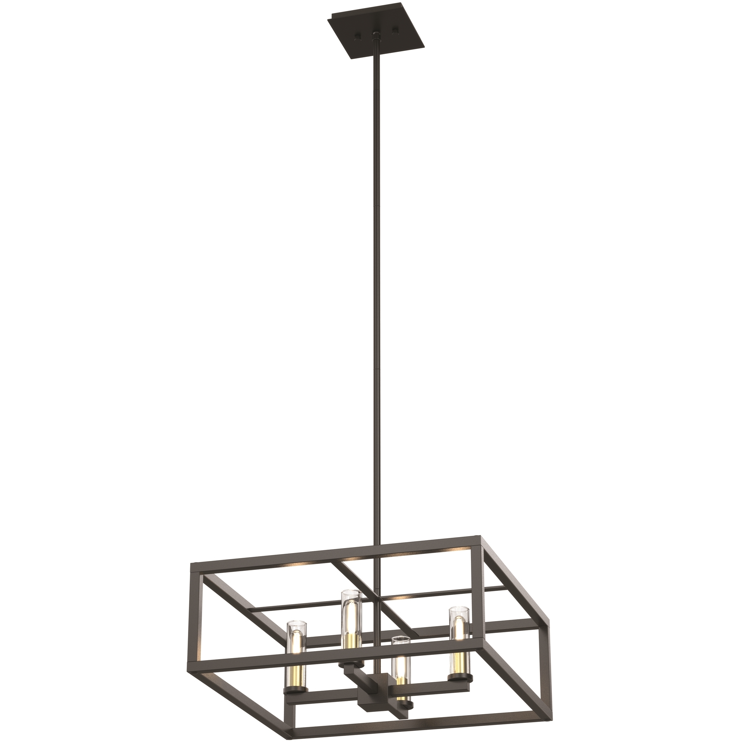 Sambre 4 Light 18.25 inch Multiple Finishes and Graphite Pendant Ceiling Light in Clear Glass