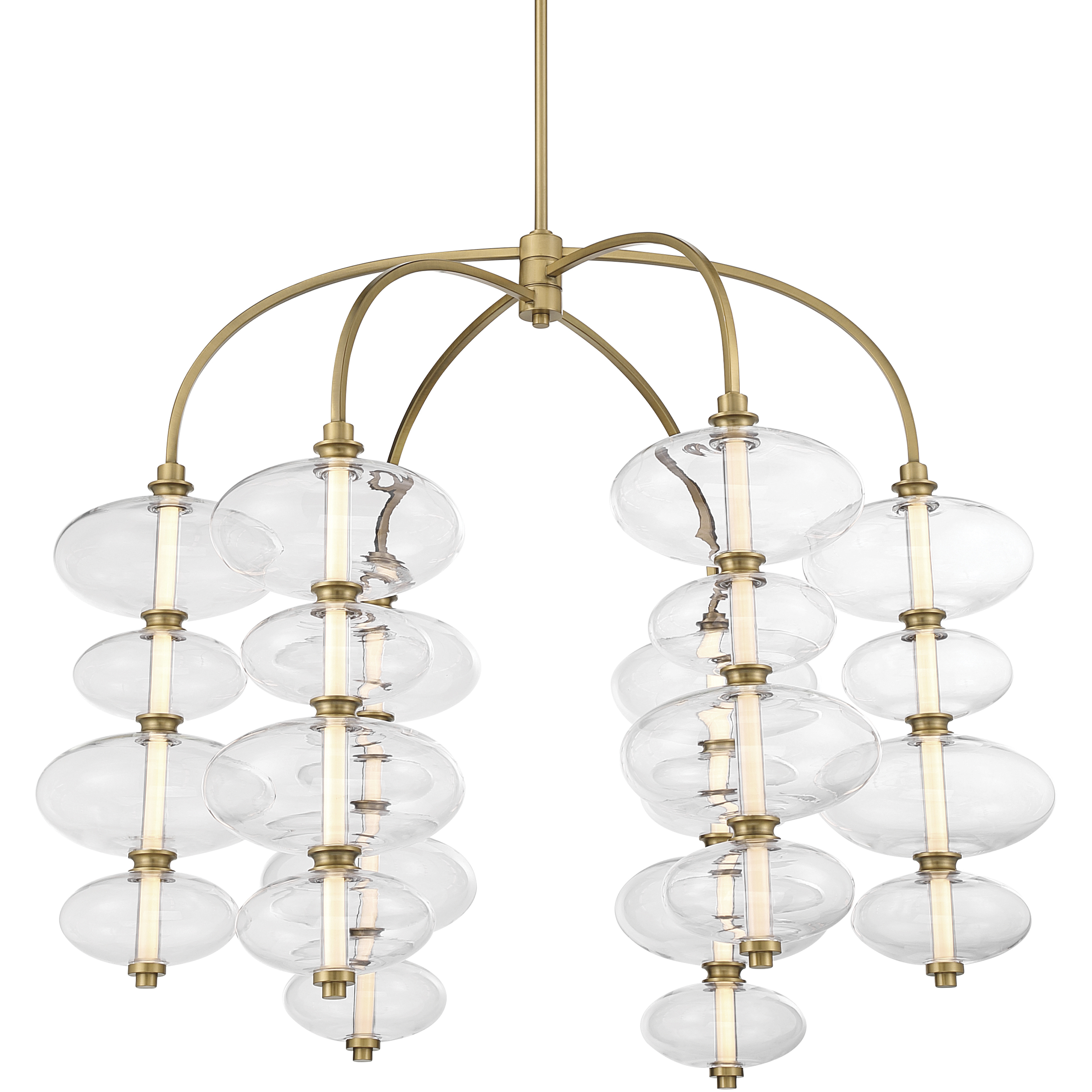 Bollavino LED 34 inch Legacy Brass Chandelier Ceiling Light