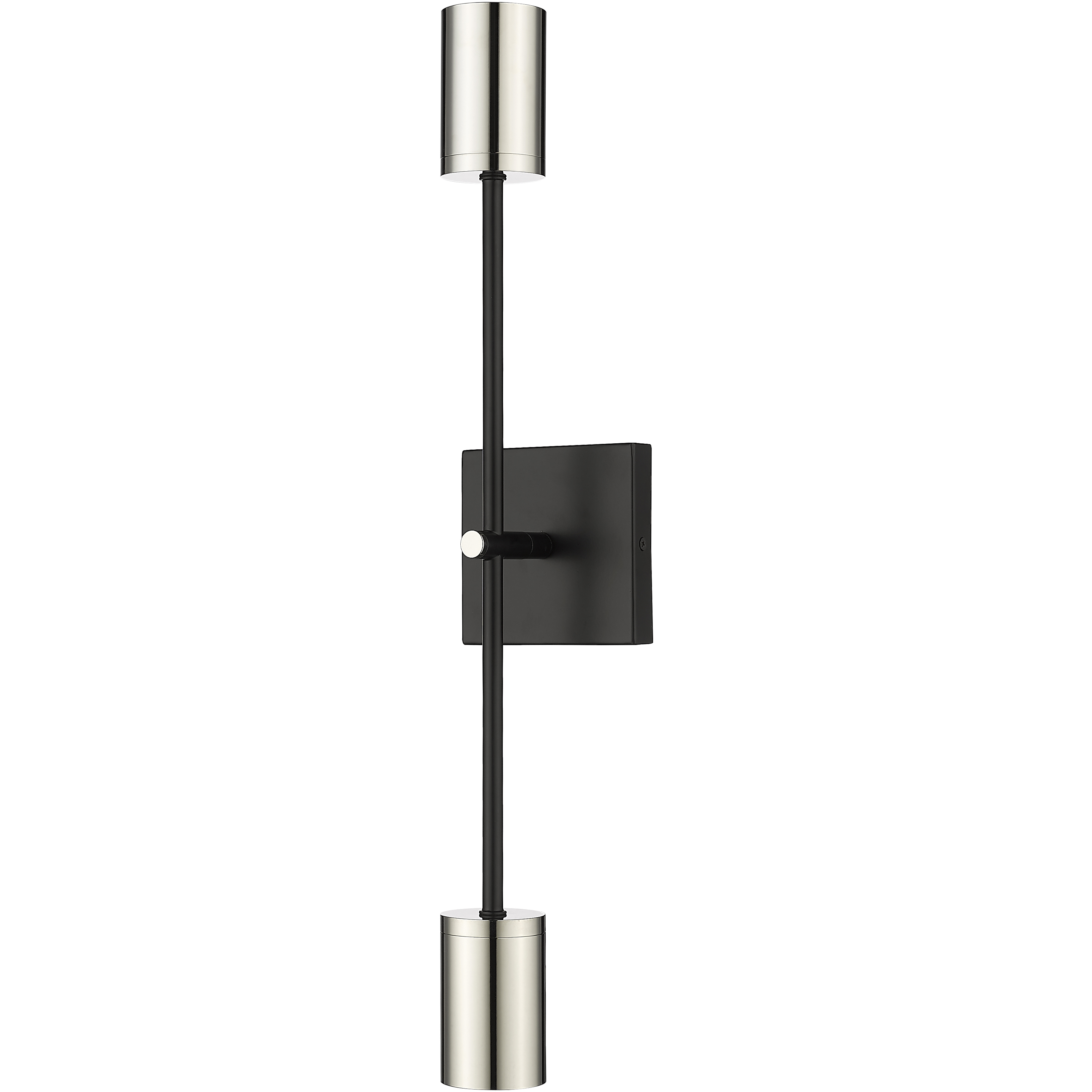 Calumet 2 Light 4.5 inch Matte Black and Polished Nickel Wall Sconce Wall Light