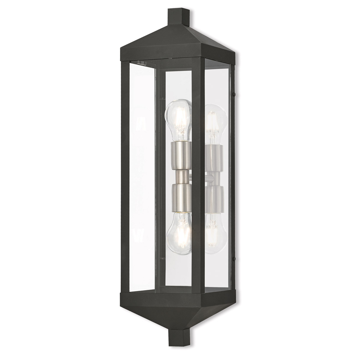 Nyack 2 Light 24 inch Black Outdoor Wall Lantern