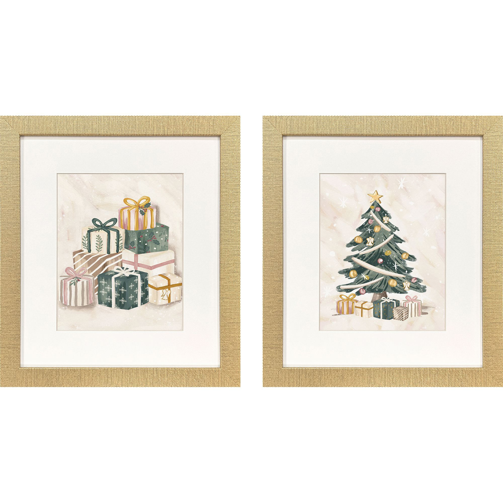 Seasons of Wonder Green and Multi and Pink and White Framed Art, Propac