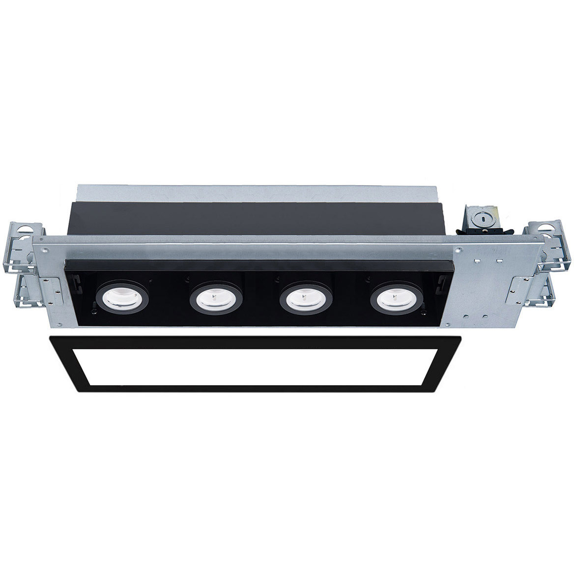 Silo Multiples LED Black Black Multiple Recessed Trim in 4000K, Black/Black