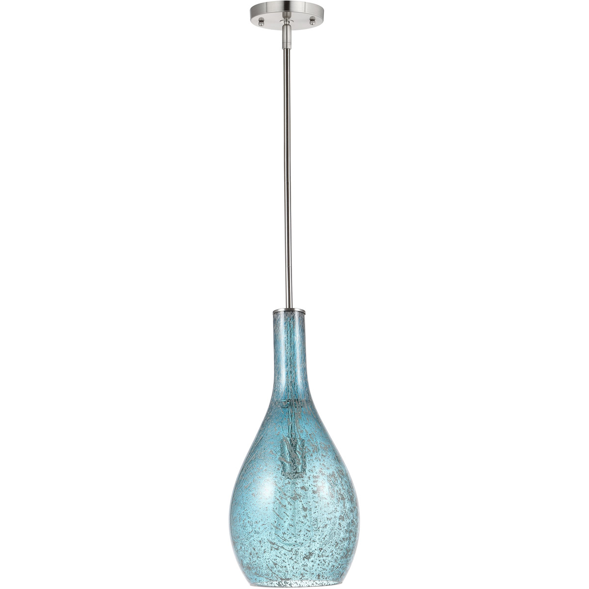 Olivia 1 Light 9 inch Satin Nickel Pendant Ceiling Light