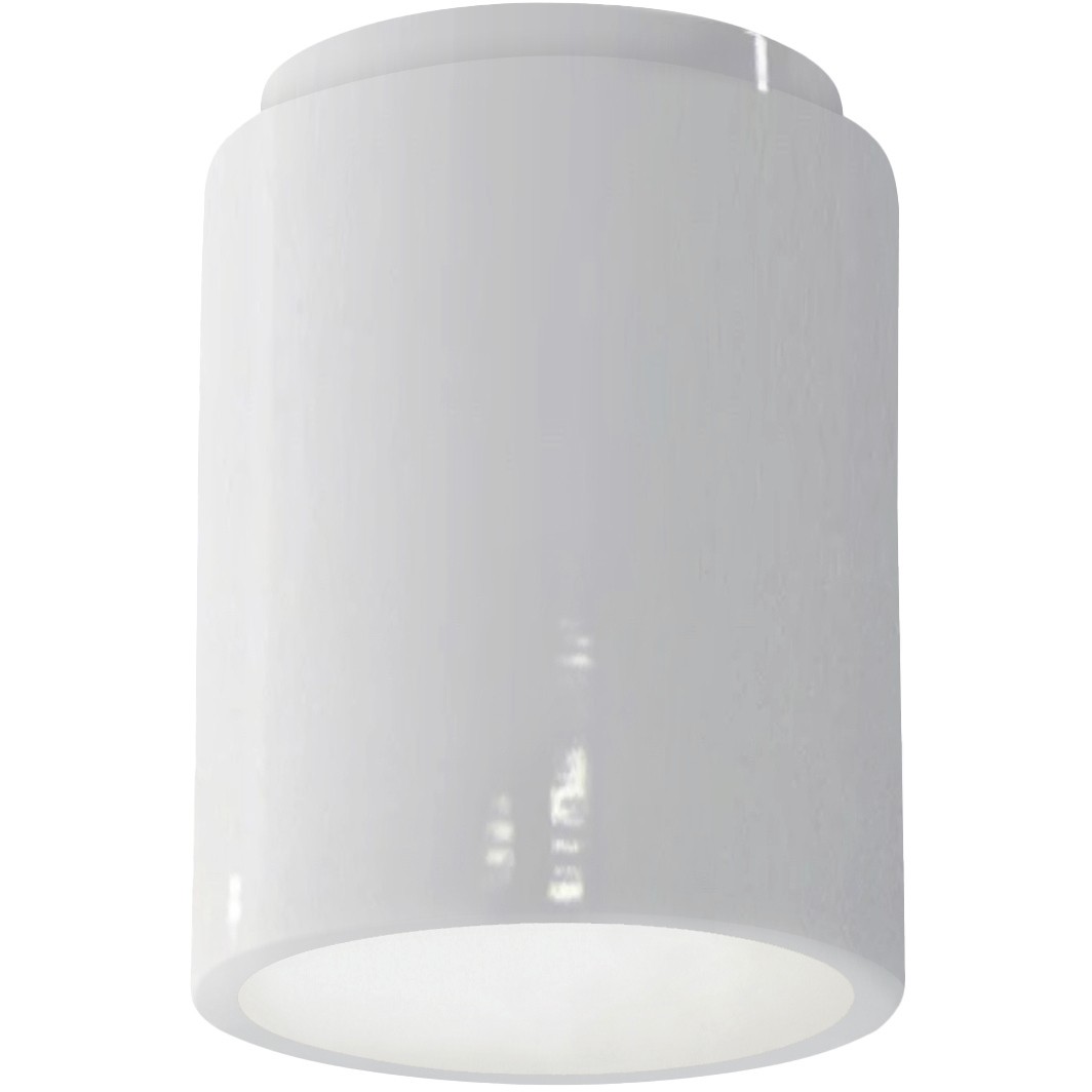 Radiance 1 Light 6.5 inch Gloss White Flush Mount Ceiling Light in Incandescent, Gloss White/Gloss White