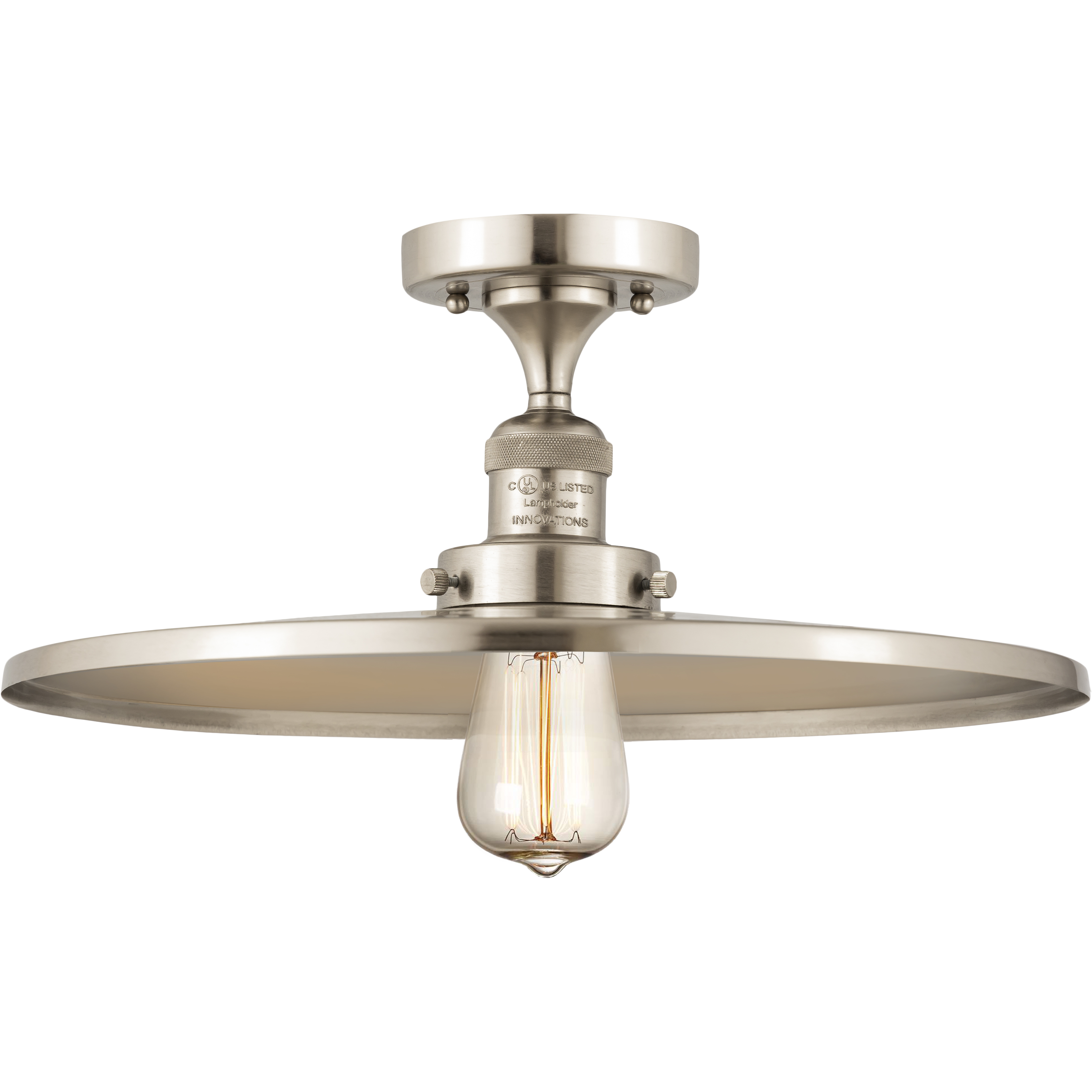 Franklin Restoration Appalachian LED 16 inch Brushed Satin Nickel Semi-Flush Mount Ceiling Light