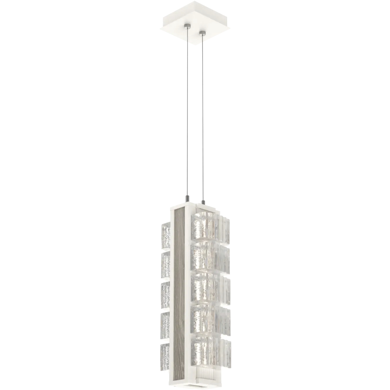 Tessera LED 7.3 inch Salt White with Ash Pendant Ceiling Light