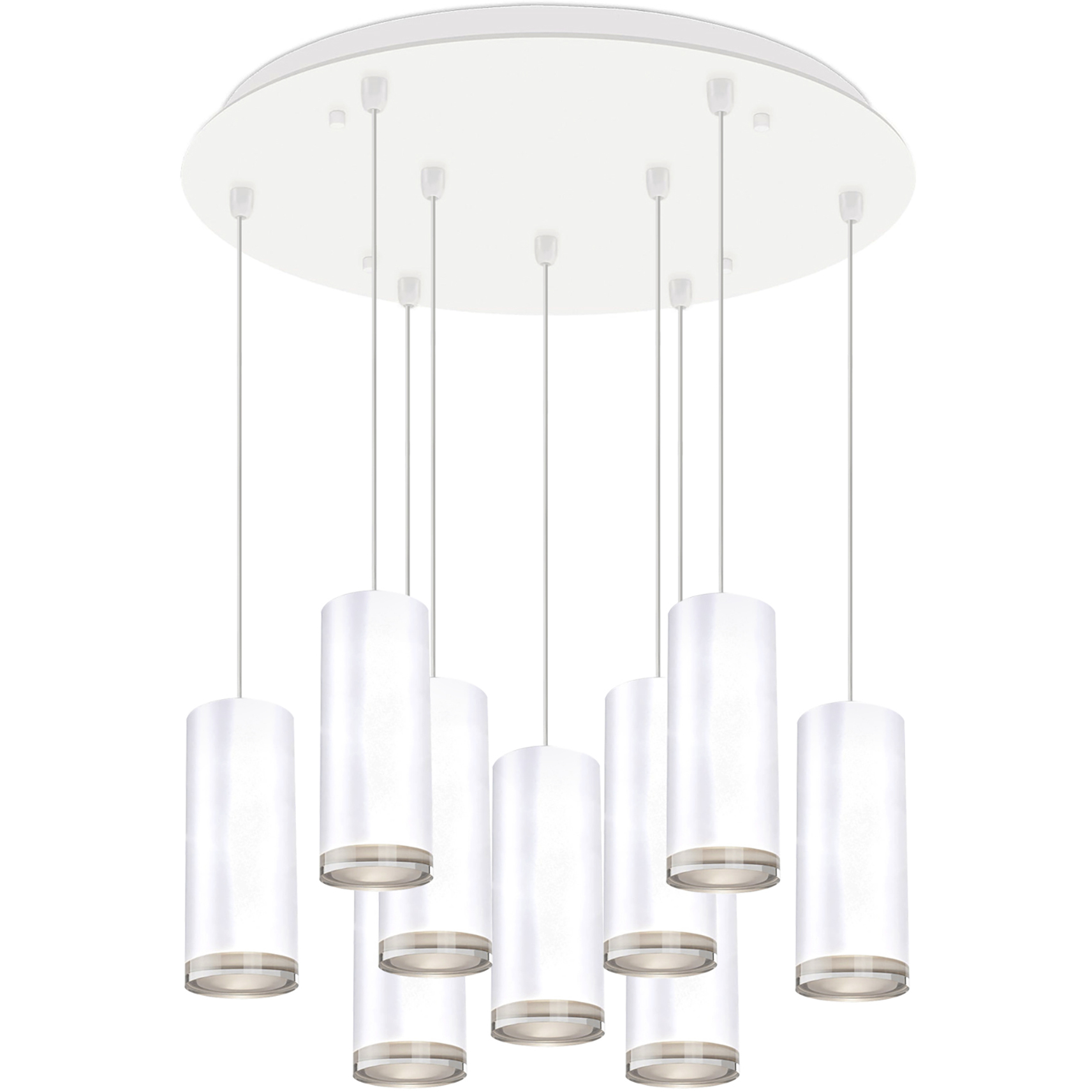 Cameo LED 17.75 inch White Multi Pendant Ceiling Light