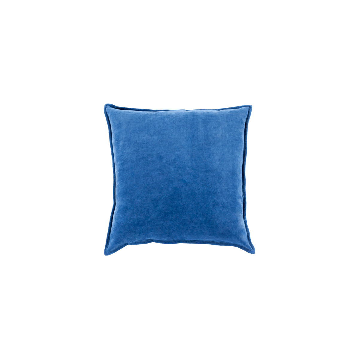Cotton Velvet 22 X 22 inch Dark Blue Pillow Kit, Square