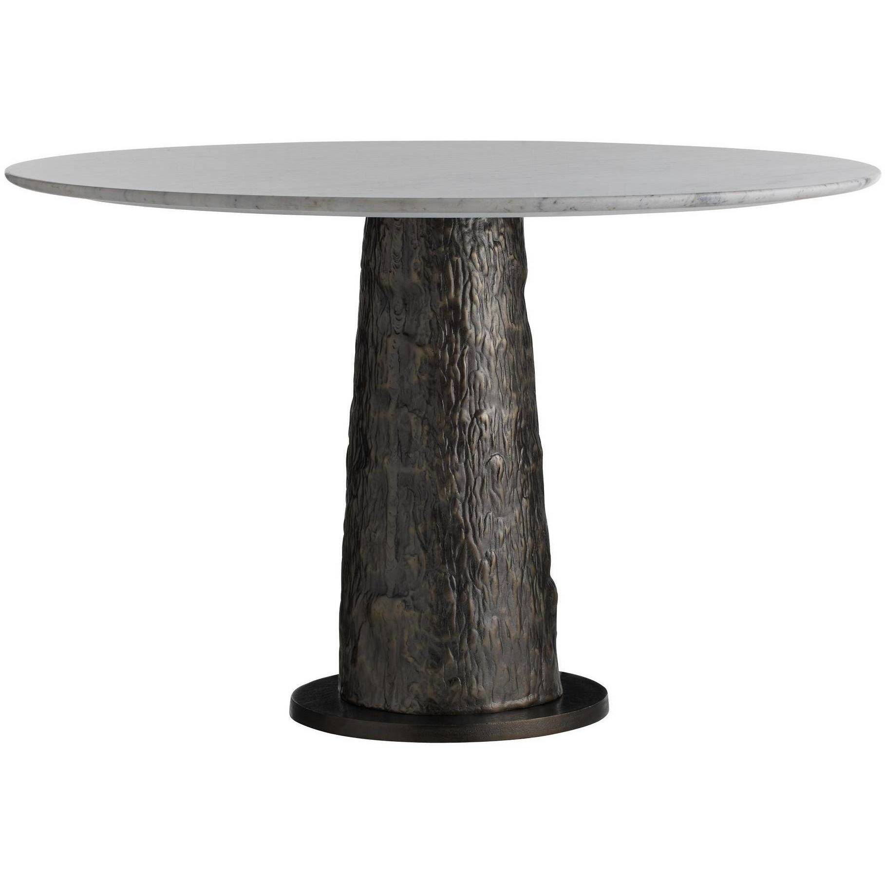 Faun 48 inch White and Blackened Bronze Entry Table