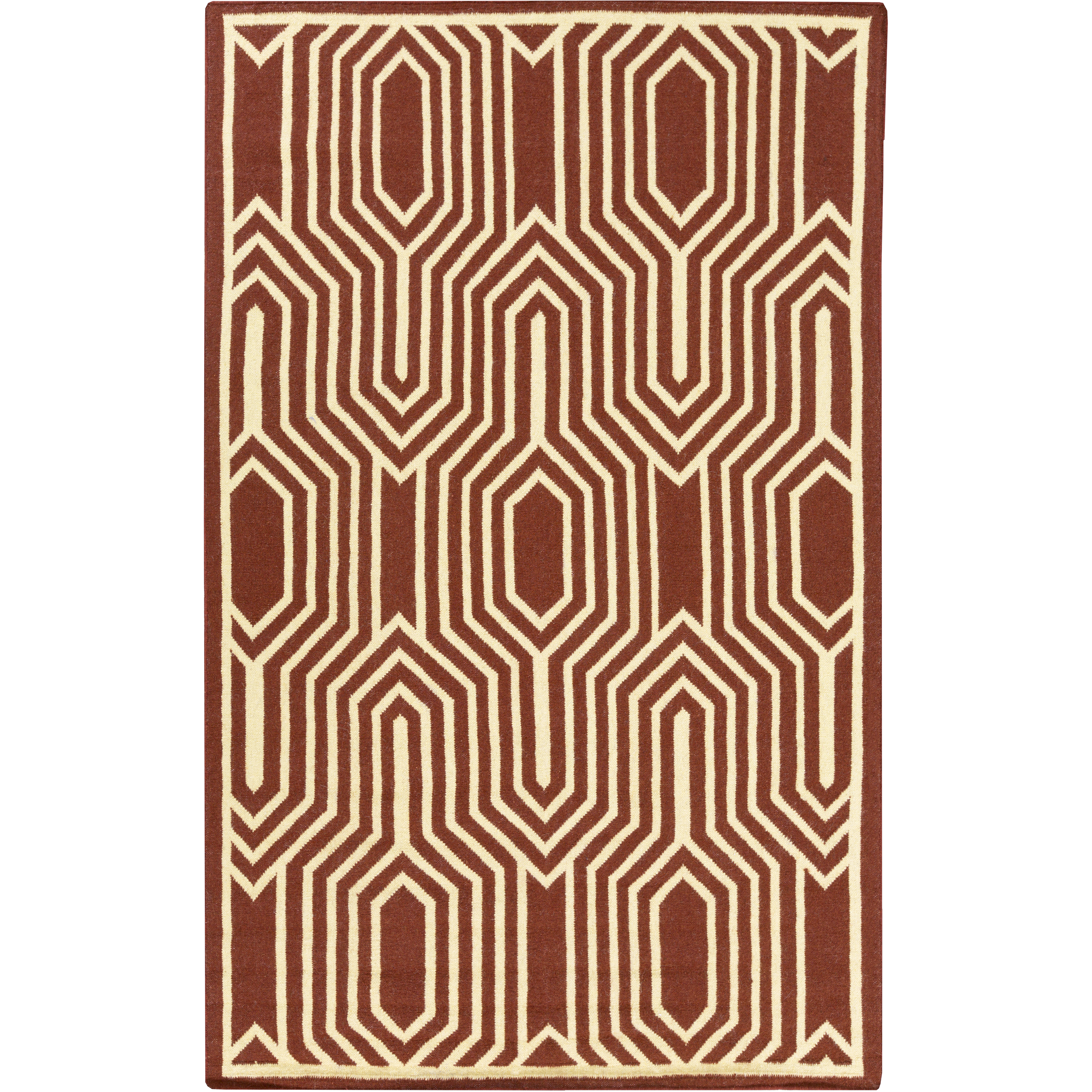 Frontier 132 X 96 inch Dark Red, Butter Rug