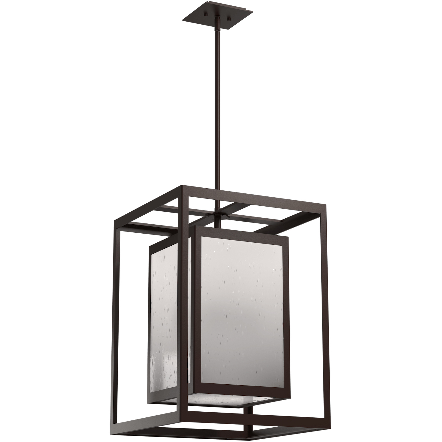 Outdoor Sconce 1 Light 16 inch Statuary Bronze Outdoor Pendant, Double Box