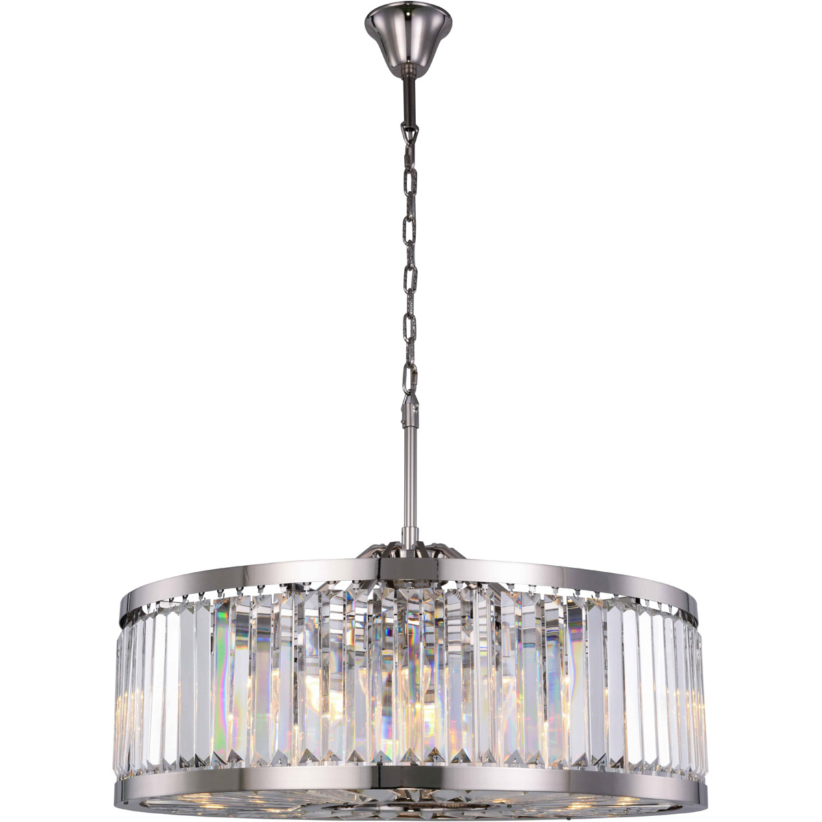Chelsea 10 Light 35.5 inch Polished Nickel Chandelier Ceiling Light in Clear, Urban Classic