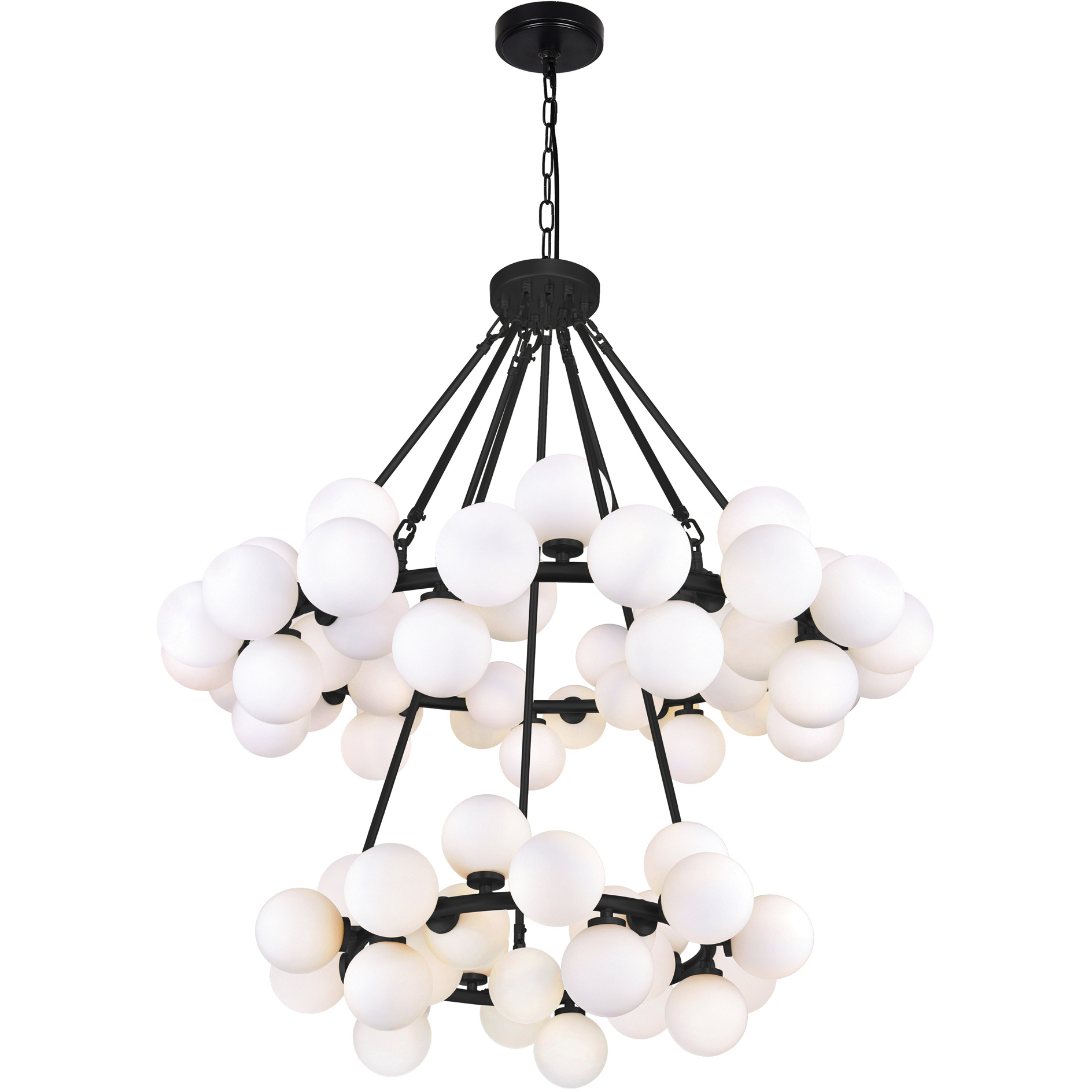 Arya 70 Light 39 inch Black Chandelier Ceiling Light