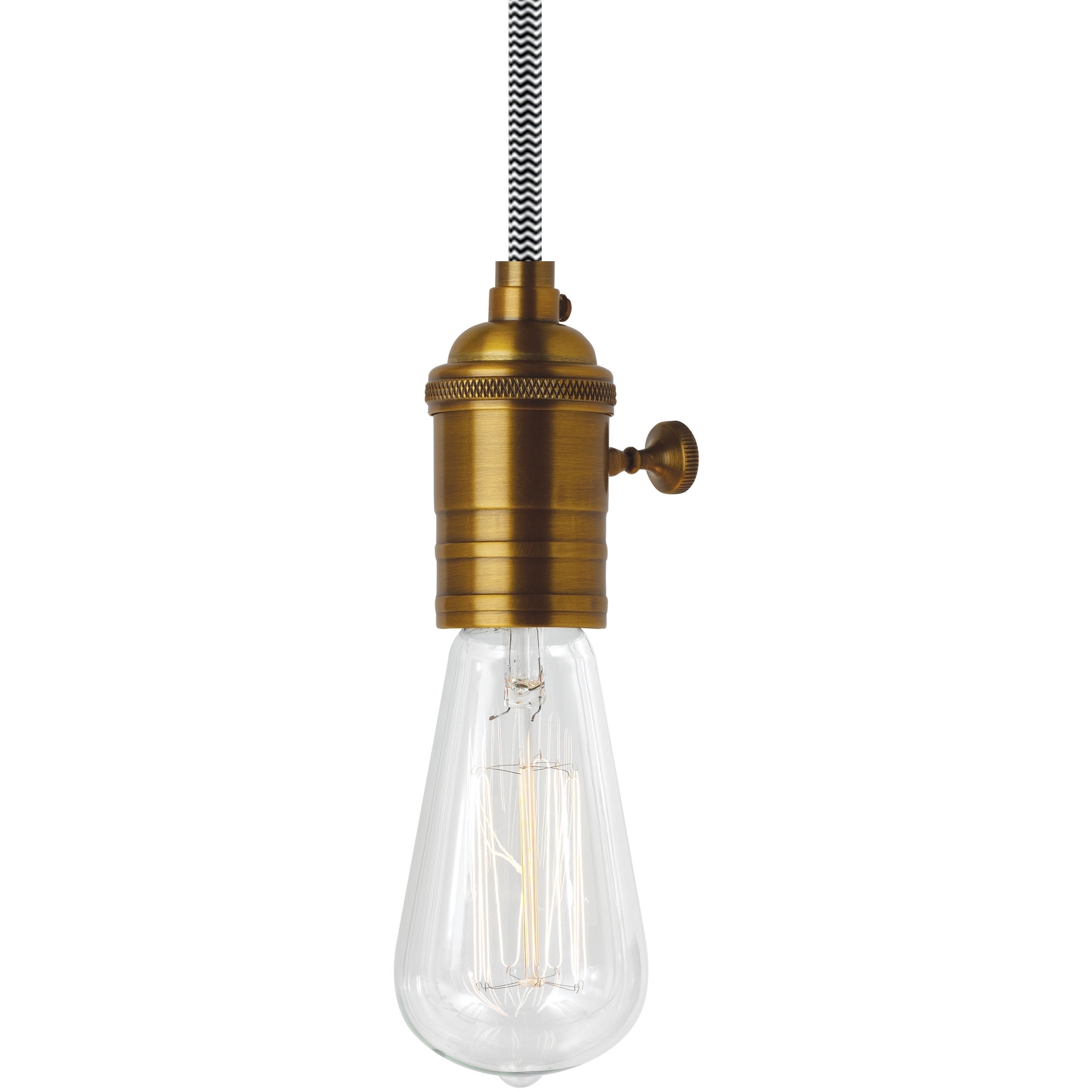 SoCo 1 Light 1.7 inch White Pendant Ceiling Light in White Cord Modern Socket 288 inch