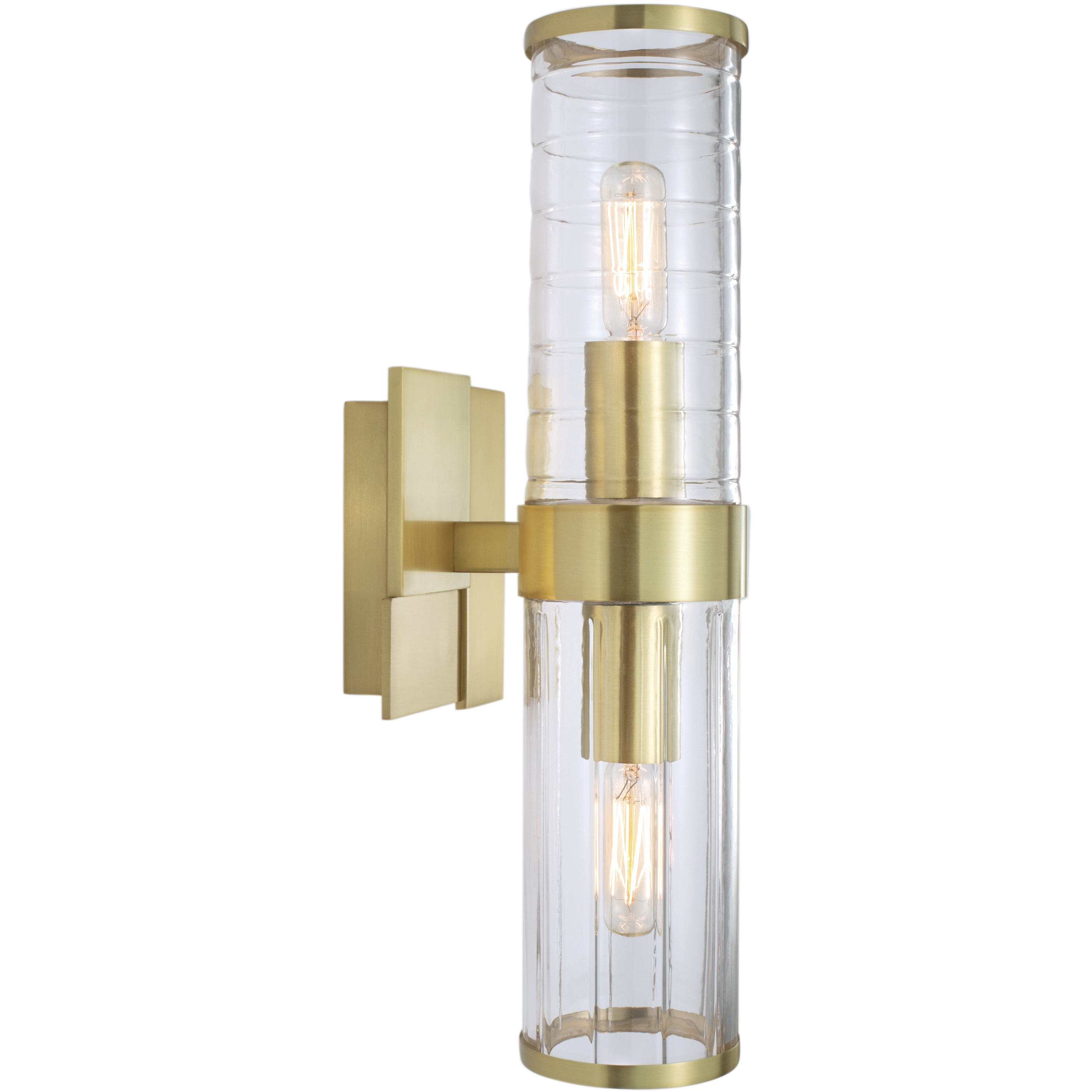 Stripe Sconce Wall Light in Satin Brass