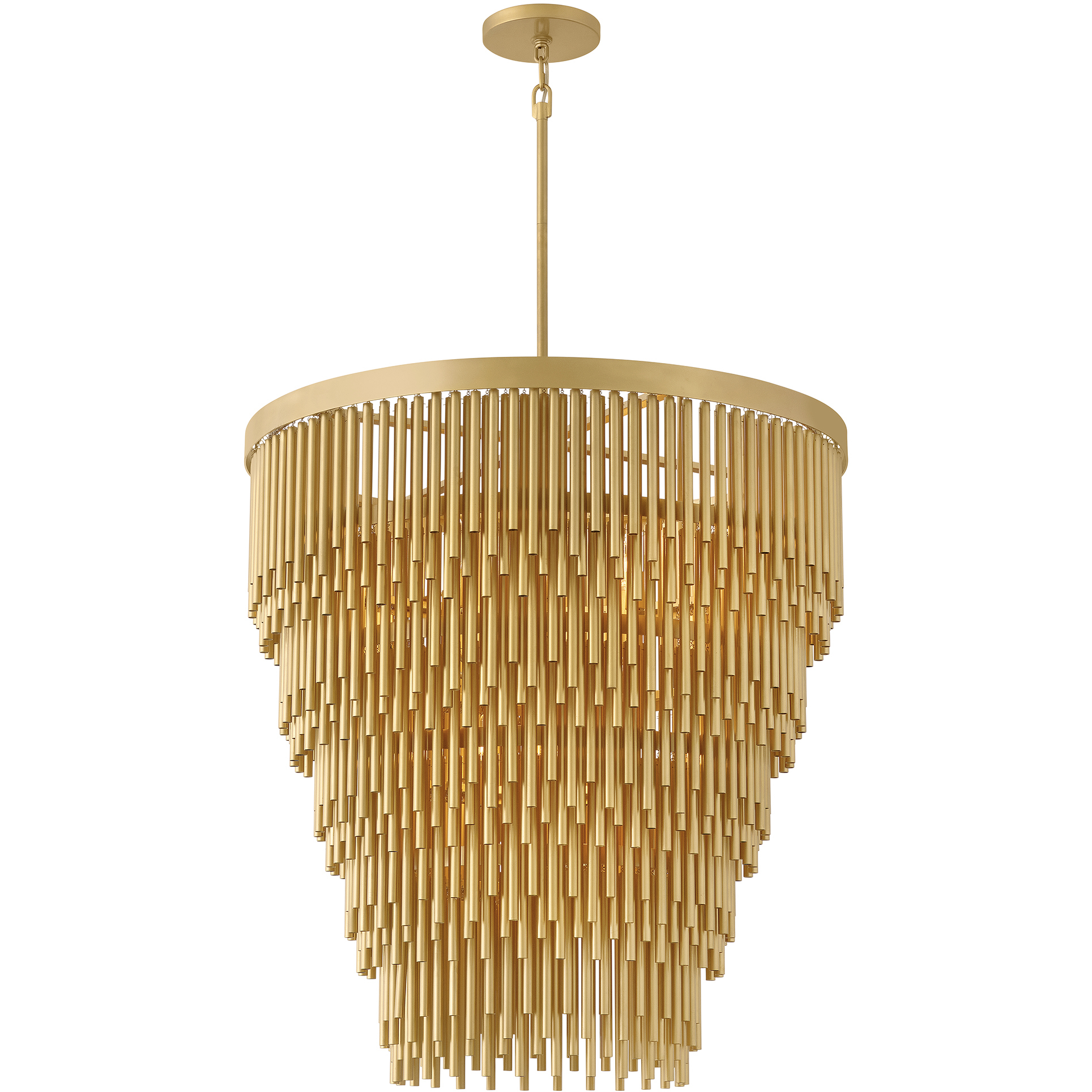 Lisa McDennon Bijou 10 Light 32 inch Deluxe Gold Chandelier Ceiling Light