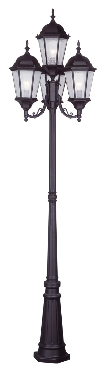 Hamilton 4 Light 95 inch Bronze Outdoor 4 Head Post