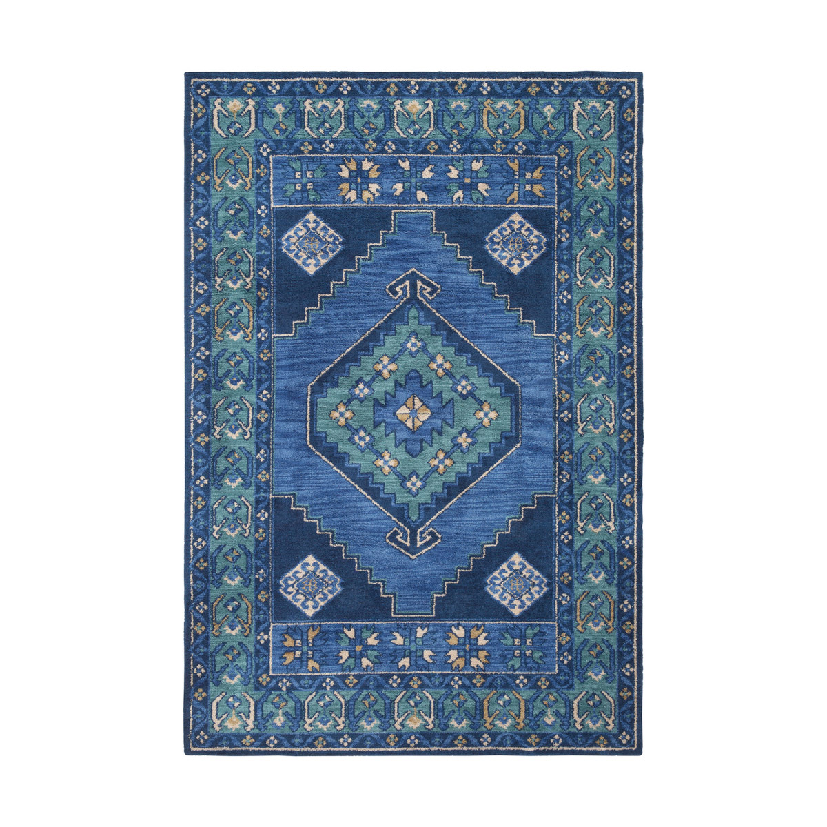 Hertha 36 X 24 inch Navy Rug, Rectangle