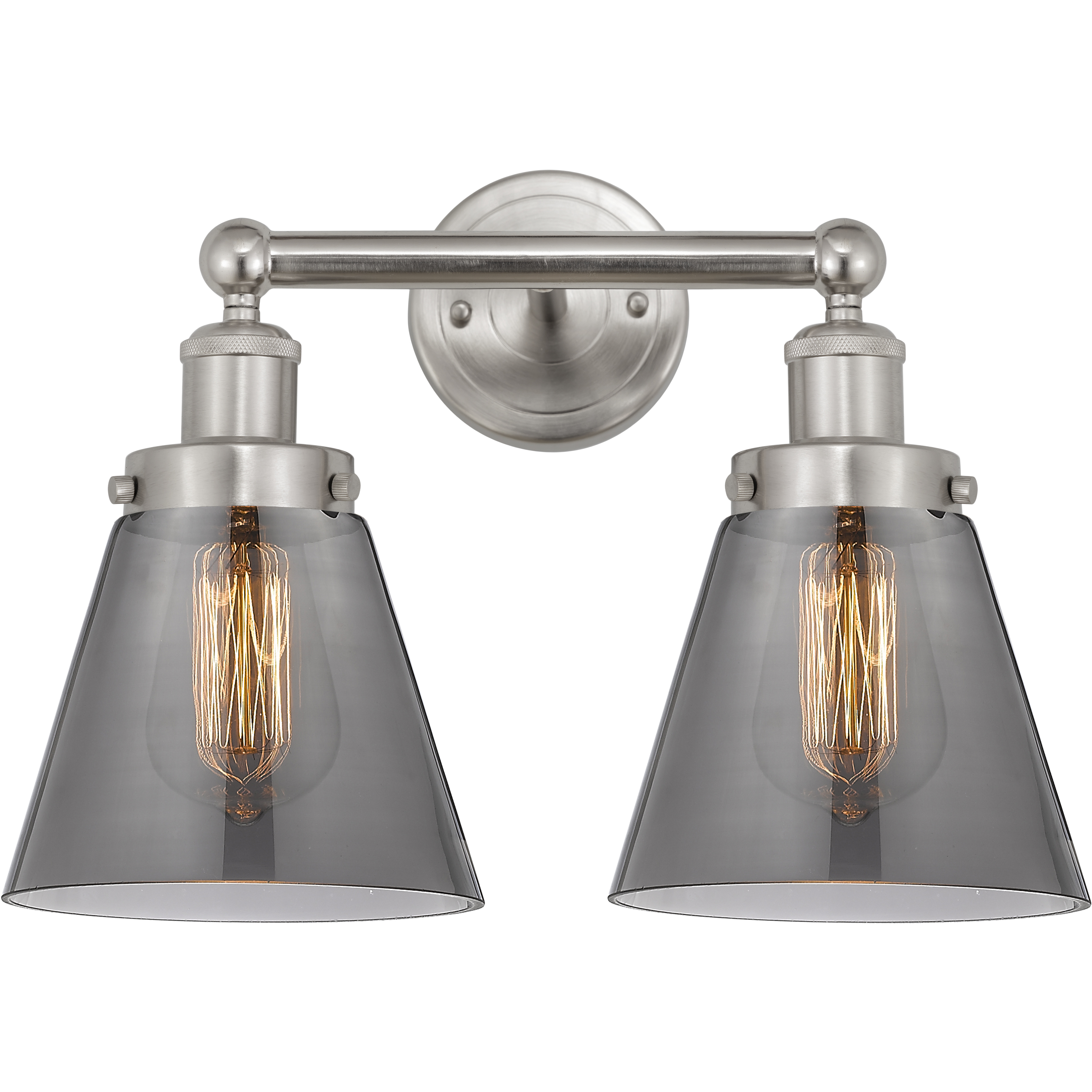 Cone 2 Light 15.5 inch Brushed Satin Nickel Bath Vanity Light Wall Light
