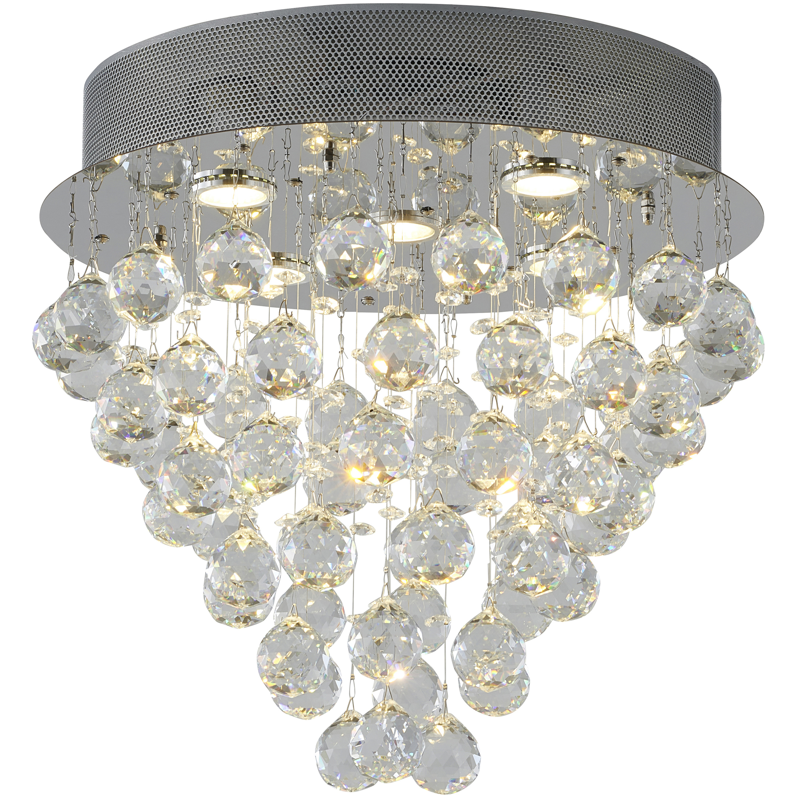 Canada LED 16 inch Chrome Semi Flush Mount Ceiling Light